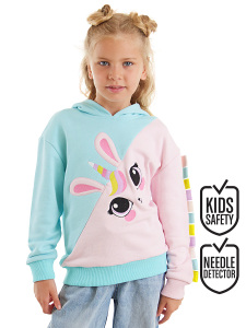 Unicorn Tavşan Kız Çocuk Sweatshirt - Denokids