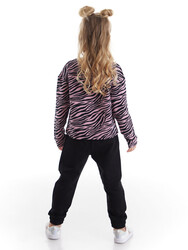 Unicorn Zebra Kız Çocuk T-shirt Pantolon Takım - Thumbnail