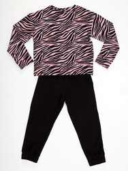 Unicorn Zebra Kız Çocuk T-shirt Pantolon Takım - Thumbnail