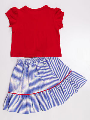 Unique Power Girl Blouse&Skirt Set