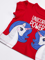 Unique Power Kız Çocuk T-shirt Etek Takım - Thumbnail