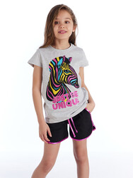 Unique Zebra Girl T-shirt&Shorts Set - Thumbnail