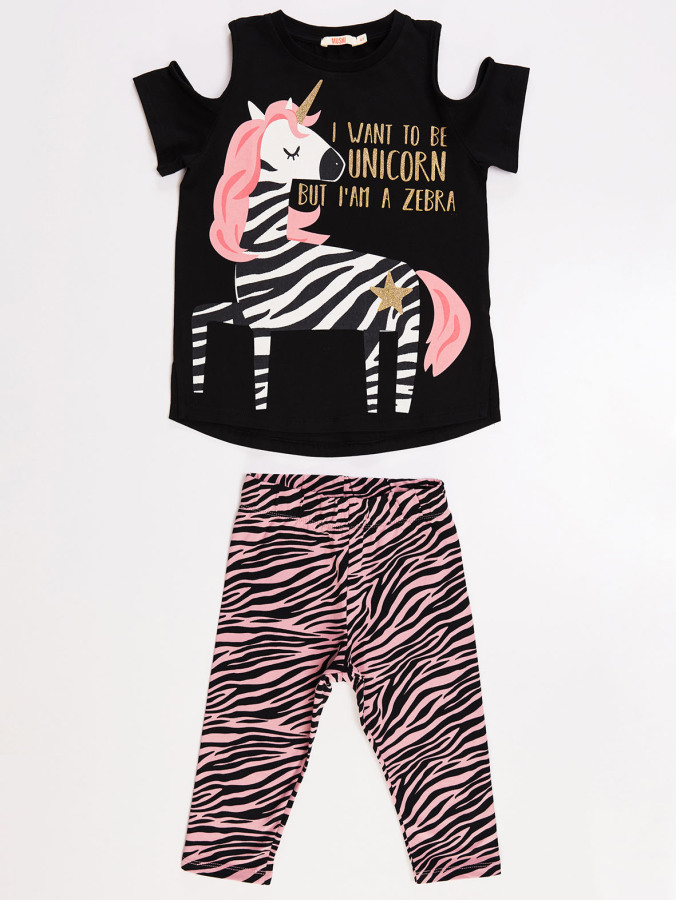 Unique Zebra Girl Tunic&Leggings Set - 8