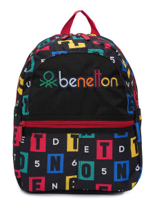 Unisex Çocuk Harf Baskılı Anaokul Çantası 13170 - UC Benetton