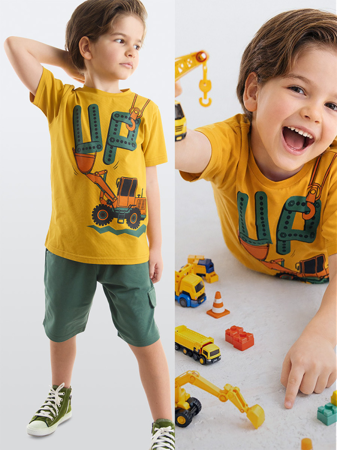 Up Boy T-shirt&Shorts Set - 1