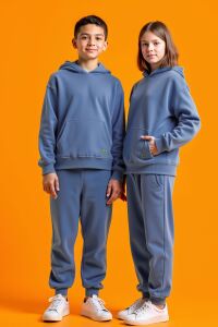 Uthar Kapşonlu Çocuk Sweatshirt Eşofman 2'li Takım - 1