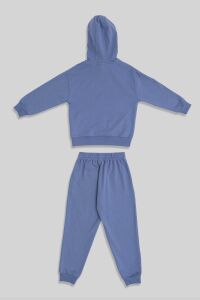 Uthar Kapşonlu Çocuk Sweatshirt Eşofman 2'li Takım - 4