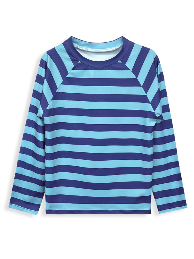 UV Korumalı Çizgili Erkek Çocuk Mayo T-shirt - 2