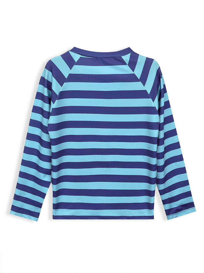 UV Korumalı Çizgili Erkek Çocuk Mayo T-shirt - 3