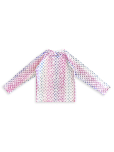 UV Korumalı Kız Çocuk Mayo T-shirt UVP+50 Faktör Koruma Uzun Kollu Denizkızı - 5