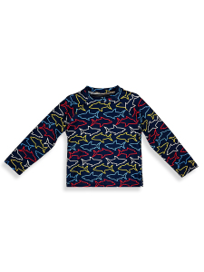 UV Korumalı Erkek Çocuk Mayo T-shirt UVP+50 Faktör Koruma Uzun Kollu Köpekbalığı - 4