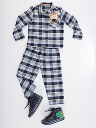 Uykucu Ayı Erkek Çocuk Pijama Takım - Thumbnail