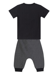 Uzay Roketi Erkek Çocuk T-shirt Kapri Şort Takım - Thumbnail
