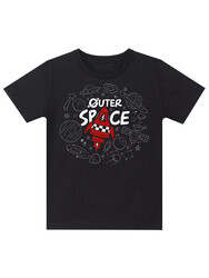 Uzay Roketi Erkek Çocuk T-shirt Kapri Şort Takım - Thumbnail