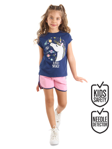 Uzayda Unicorn Kız T-shirt Şort Takım - MSHB&G