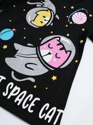Uzaylı Kedi Kız Tunik Takım