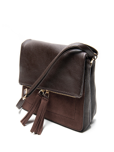 Uzun Askılı Nubuk Çapraz Omuz Çantası - Karaca