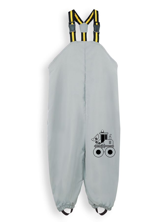 Vehicle Boy Grey Rain Overall - 1