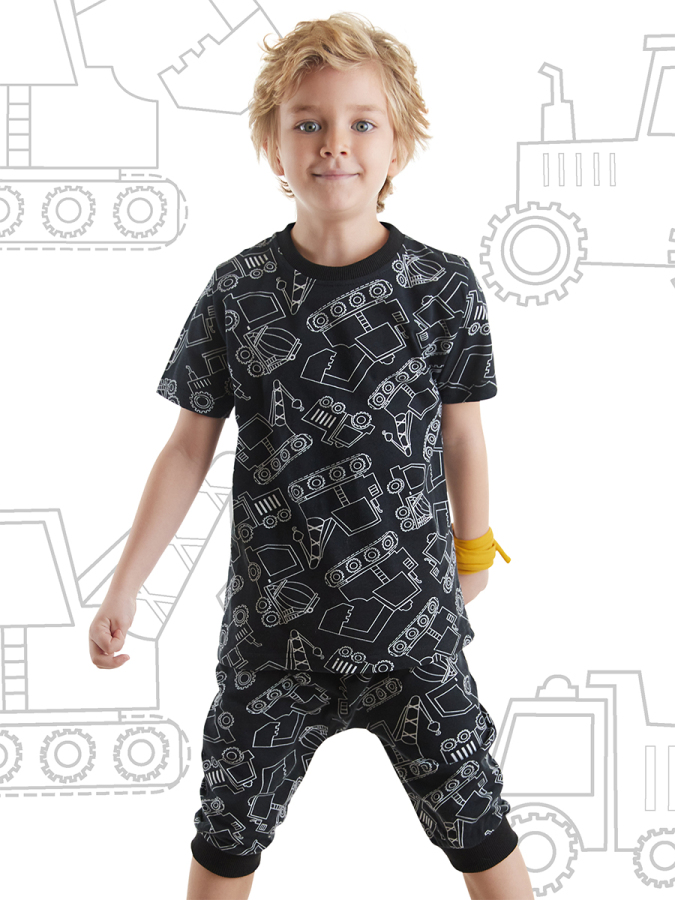 Vehicles Boy T-shirt&Capri Pants Set - 1