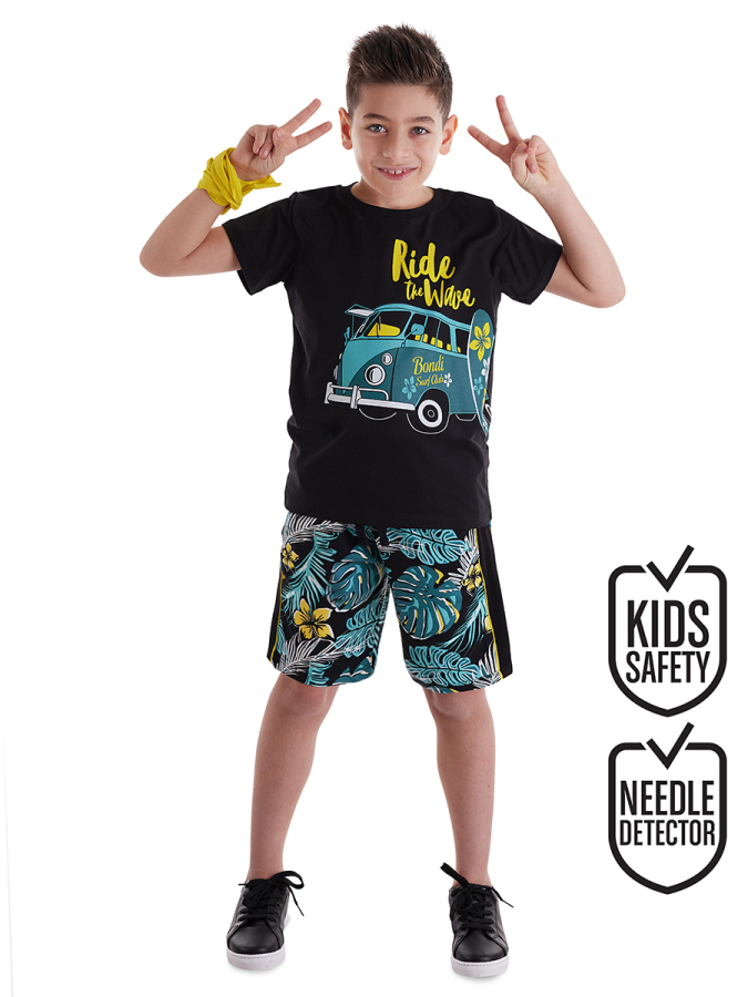 Vosvos Hawai Erkek Çocuk T-shirt Şort Takım - 1