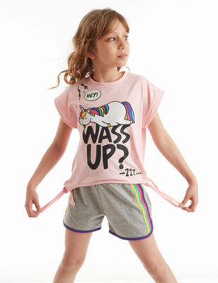 Wassup Kız Çocuk T-shirt Şort Takım