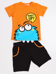 Whatsup Monster Boy T-shirt&Shorts Set - Denokids