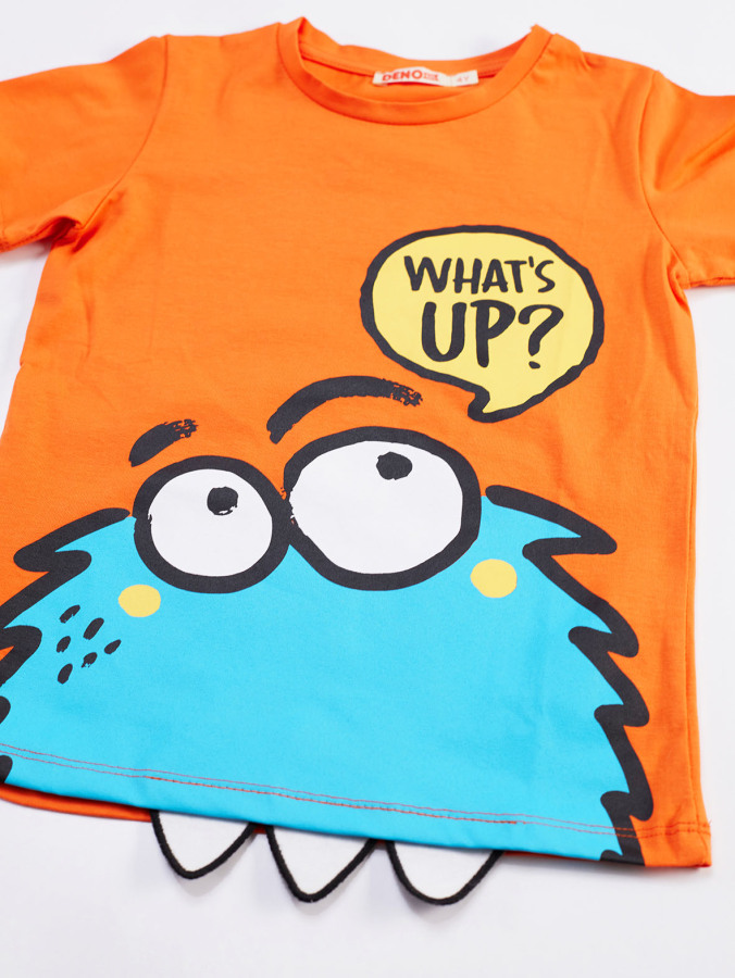 Whatsup Monster Erkek Çocuk T-shirt Şort Takım - 3