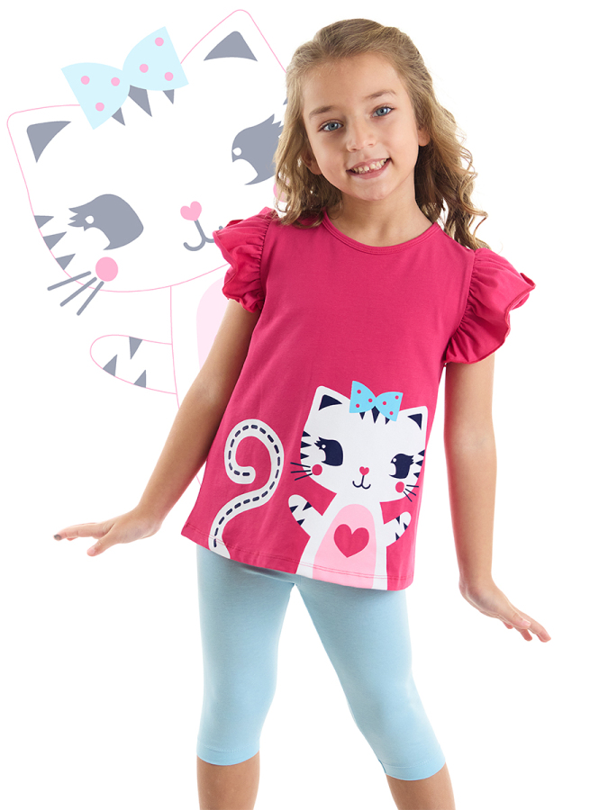 Whitecat Girl T-shirt&Leggings Set - 1