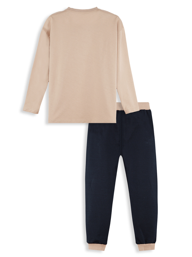 Who Boy Khaki T-shirt Pants Set - 4