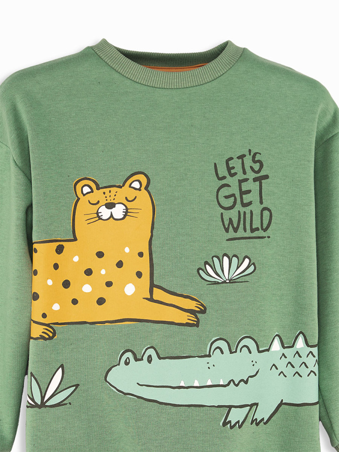 Wild Animals Boy Khaki Tracksuit - 6