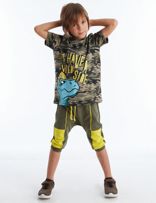 Wild Dino Boy Capri T-shirt Set