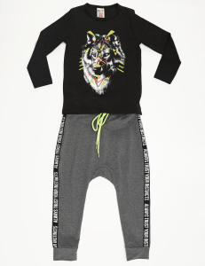 Wolf Boy Baggy Pants Set - 3