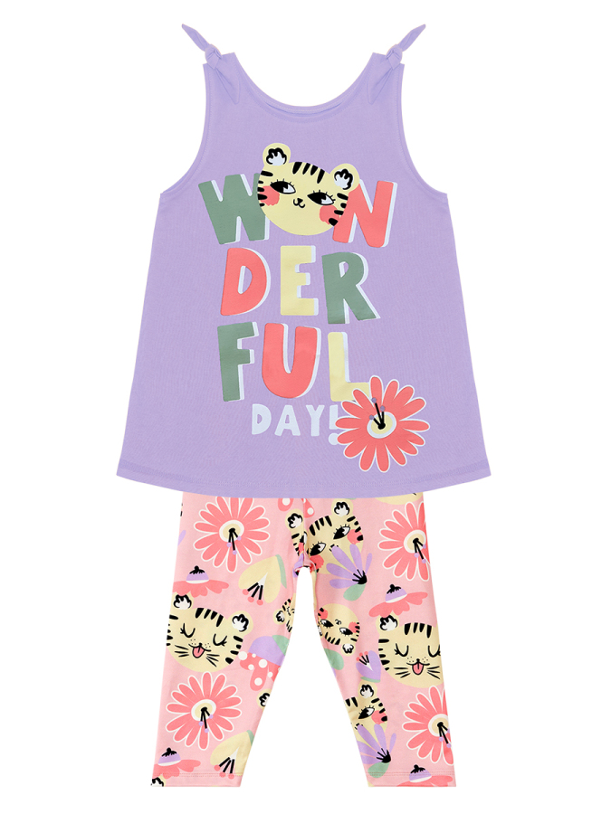 Wonderful Cat Girl T-shirt&Leggings Set - 4