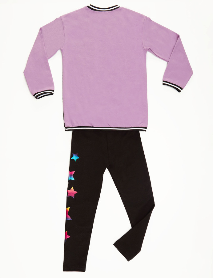 Wonderful Fileli Kız Çocuk Tunik Tayt Takım - 8