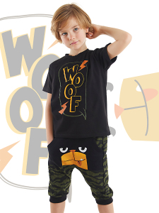 Woof Erkek Çocuk T-shirt Kapri Şort Takım - Denokids