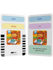 WordsBuddy Çocuklar İçin Türkçe İngilizce Doğa ve Uzay Paketi 90 Kart 3'lü Set (Cihaz Hariç) - 5