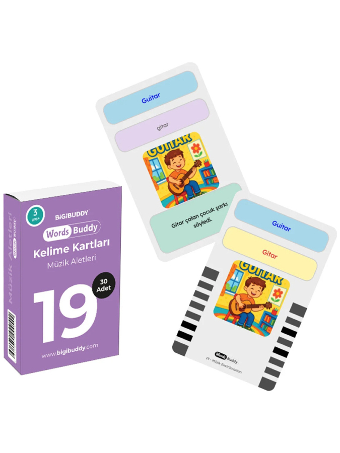 WordsBuddy Çocuklar İçin Türkçe İngilizce Ev Yaşamı ve Hobi Paketi 90 Kart 3'lü Set (Cihaz Hariç) - 3