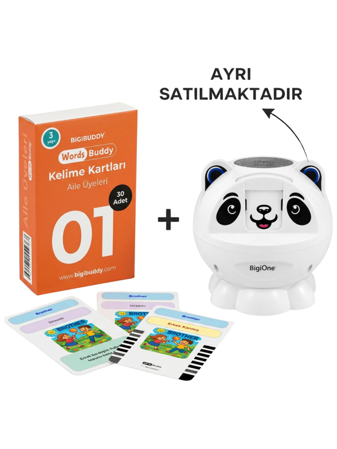 WordsBuddy Türkçe İngilizce Kelime Kartları Kendini İfade Etme 90 Kart 3’lü Set (BigiOne Cihaz Hariç) - 6