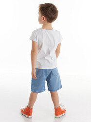 Worker Boy T-shirt&Denim Shorts Set - Thumbnail