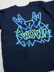 Wow Boy Navy Blue T-shirt&Pants Set - 5