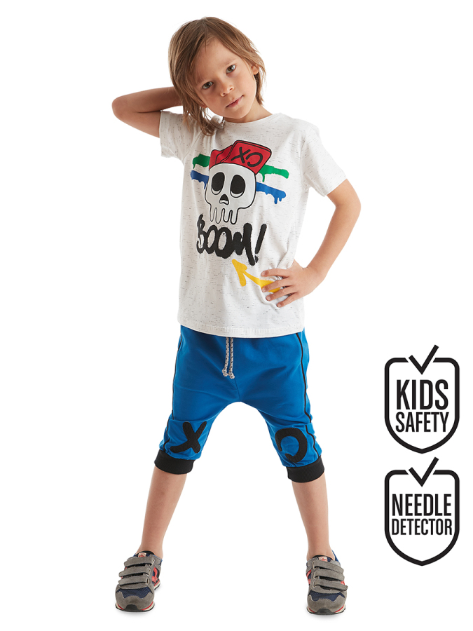 Xo Boom Erkek Çocuk T-shirt Kapri Şort Takım - 1