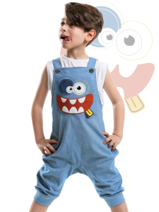 Yeah Boy Twill Overall - Denokids