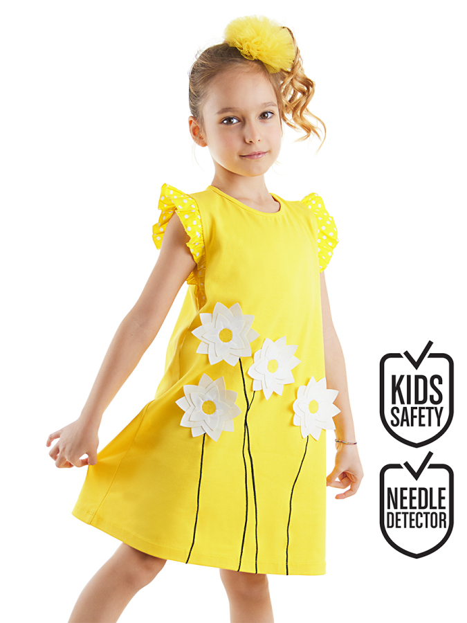 Yellow Daisy Girl Dress - 1