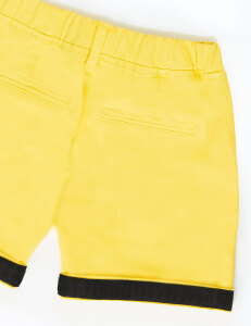 Yellow Gabardine Boy Shorts - 6