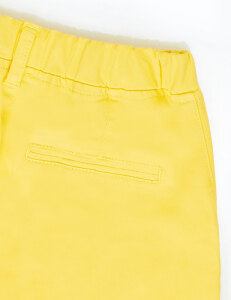 Yellow Gabardine Boy Shorts - 7