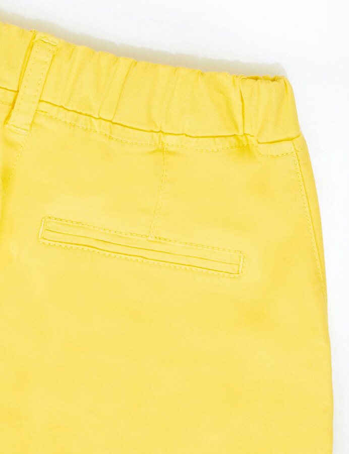 Yellow Gabardine Boy Shorts - 7