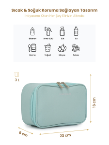 Yeşil ThermaPouch Mama ve Atıştırmalık Çantası - 2