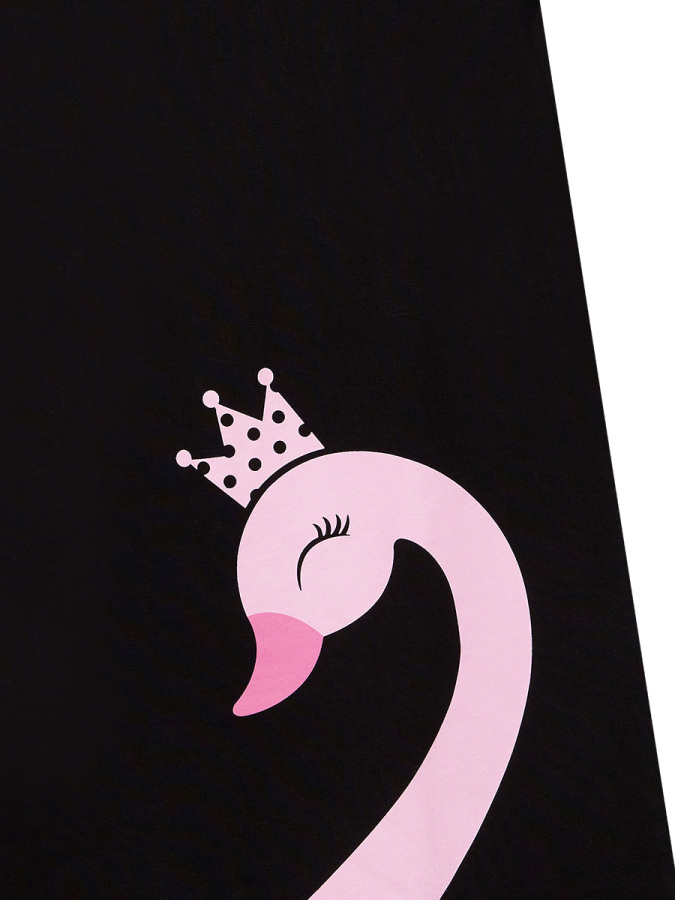 Kuğu Kız Çocuk Tüllü Fırfırlı Puantiyeli Kız Siyah Elbise - 5