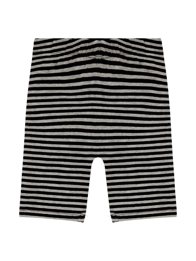 Çizgili Unicorn Kız Çocuk Gri Siyah Yazlık T-shirt Tayt Takım - 8