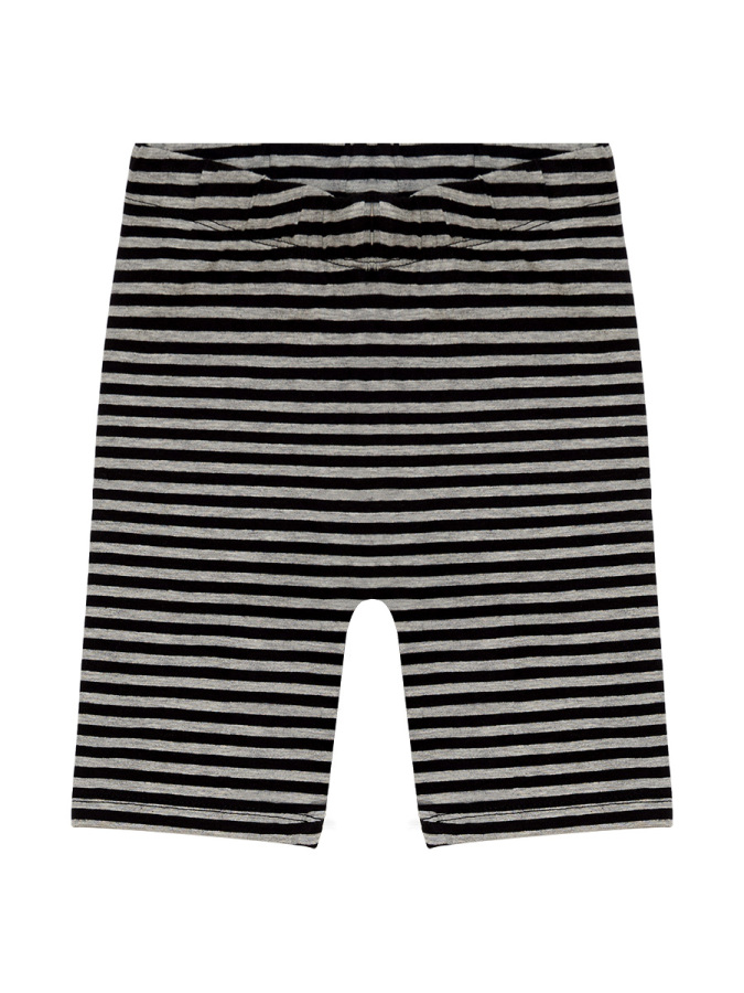 Çizgili Unicorn Kız Çocuk Gri Siyah Yazlık T-shirt Tayt Takım - 6